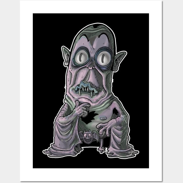 Ugly Little Vampire with flappy arm skin Wall Art by JENNEX